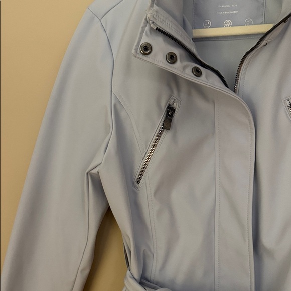 💙Nautica Women's Powder Blue Trench Coat- Size M - Picture 4 of 14